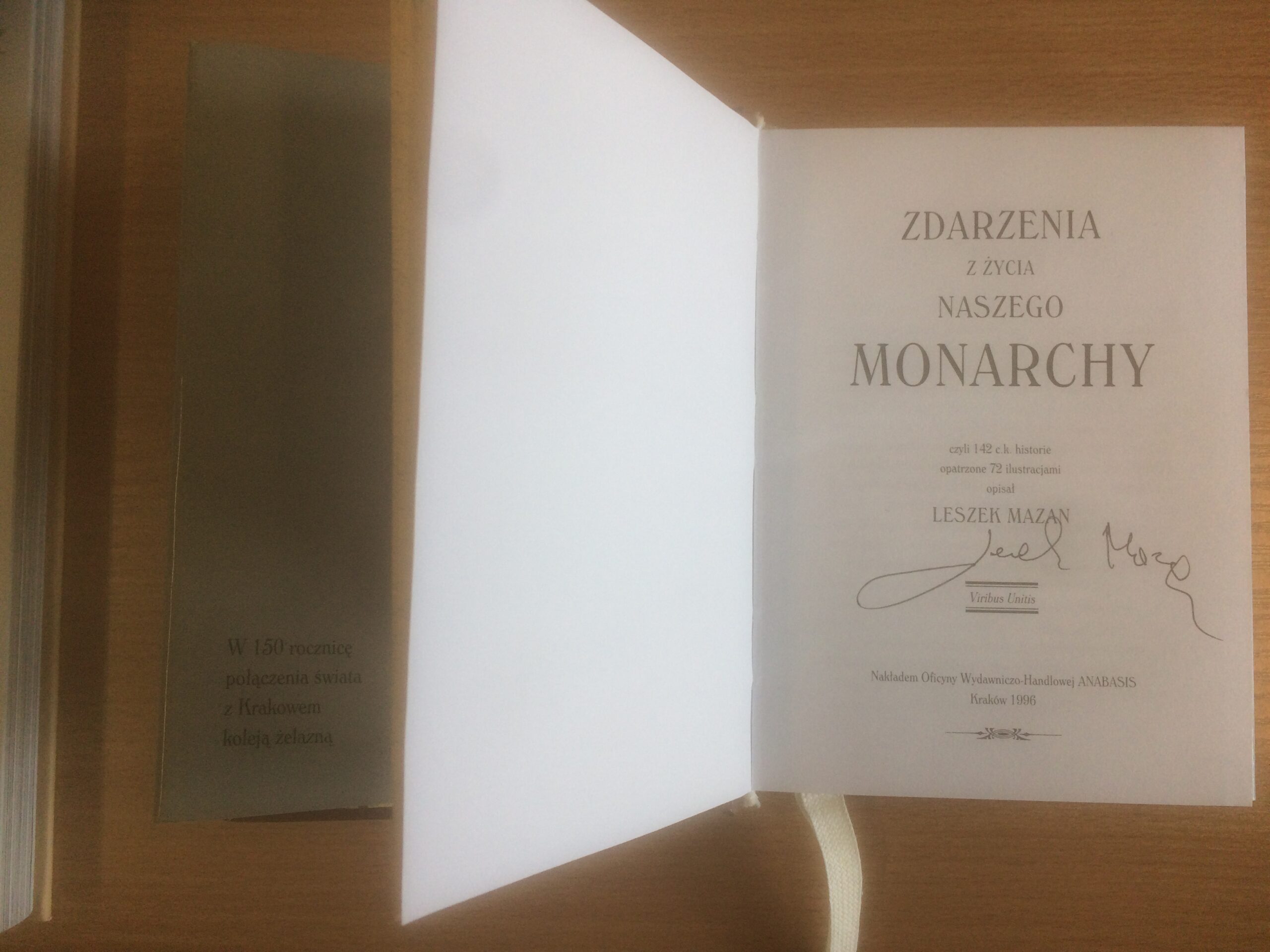 Książka z autografem p. Leszka Mazana