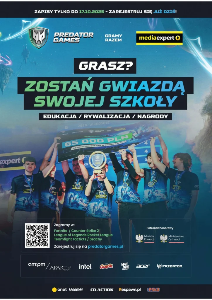 Plakat dotyczący turnieju predator games