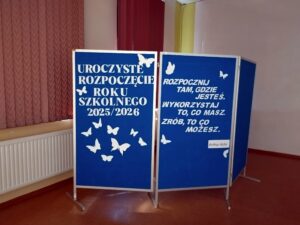 Uroczyste Rozpoczęcie Roku Szkolnego 2025/2026 - tablica informacyjna