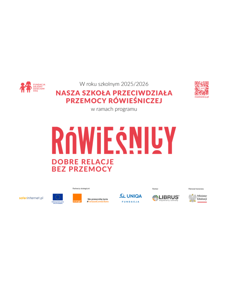 Udział naszej szkoły w programie profilaktycznym „RÓWIEŚNICY”