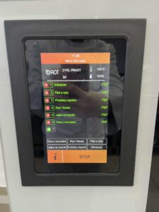 Widok na panel sterowania cyklami pracy