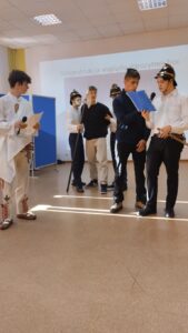 Inscenizacja „Odprawy posłów greckich” - scena z Rotmistrzem, Żołnierzami i Więźniem.